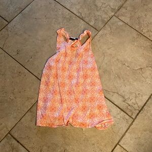 Coral Patterned Cotton Tank with Keyhole Back from Banana Republic